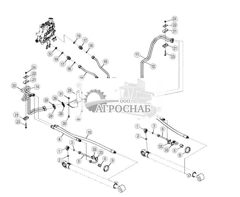 Гидравлические линии цилиндра стрелы (стандартного) (194402 - ) - ST155112 216.jpg